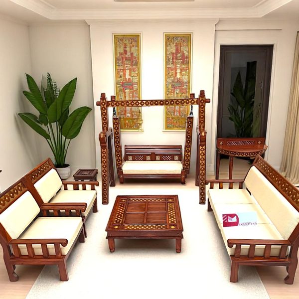 SOFA 5 SEATER BRASS ART WITH SWING (DME-SF22)