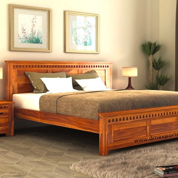BED DOUBLE WOODEN WITHOUT STORES (DMEBD02)