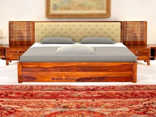 BED DOUBLE WITH BACK QUESTION WITH BOX (DMEBD11)