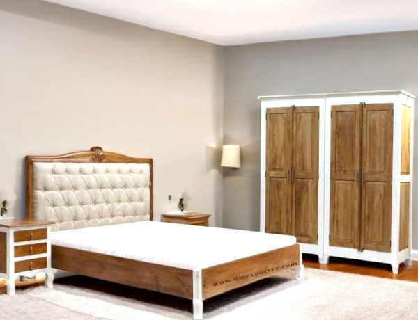 BED DOUBLE  WITHOUT BOX WITH BACK CUSSION (DMEBD15)