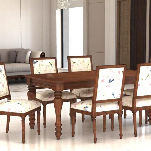 6 SEATER WOODEN DINING SET  (DMEDS05)