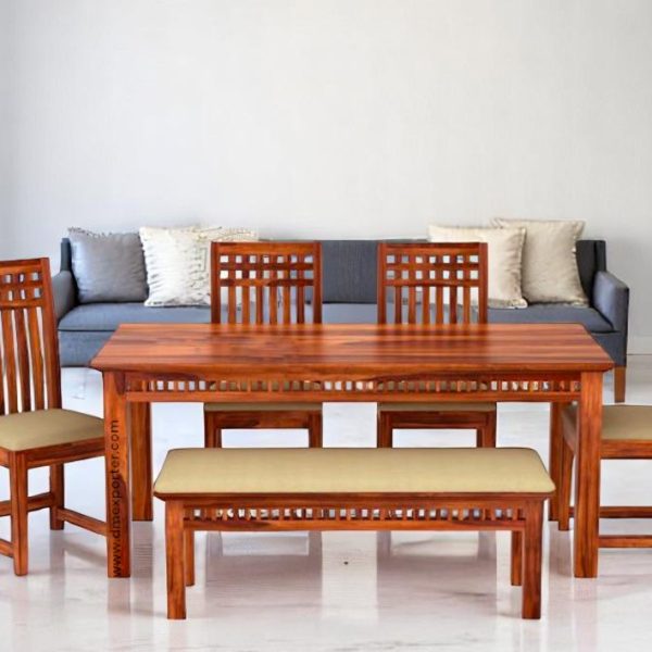 6 SEATER WOODEN DINING SET (DMEDS06)